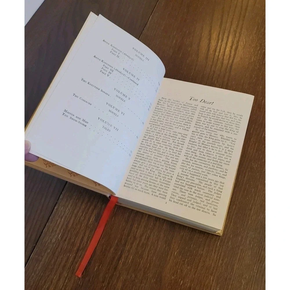 The Works of Leo Tolstoi -Black's Readers Service Book 1928 Gilt Hardcover 1 Vol